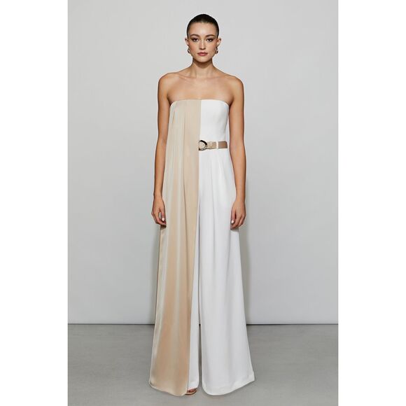 ET OCHS Winston Jumpsuit in Vanilla & Ivory US 2 $528 - Picture 1 of 10